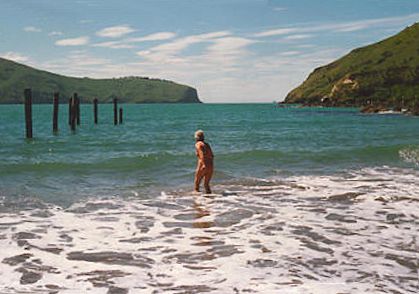 New Zealand naturist beach — Camp Bay Sea
