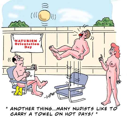 Naturist cartoon — Hotseat