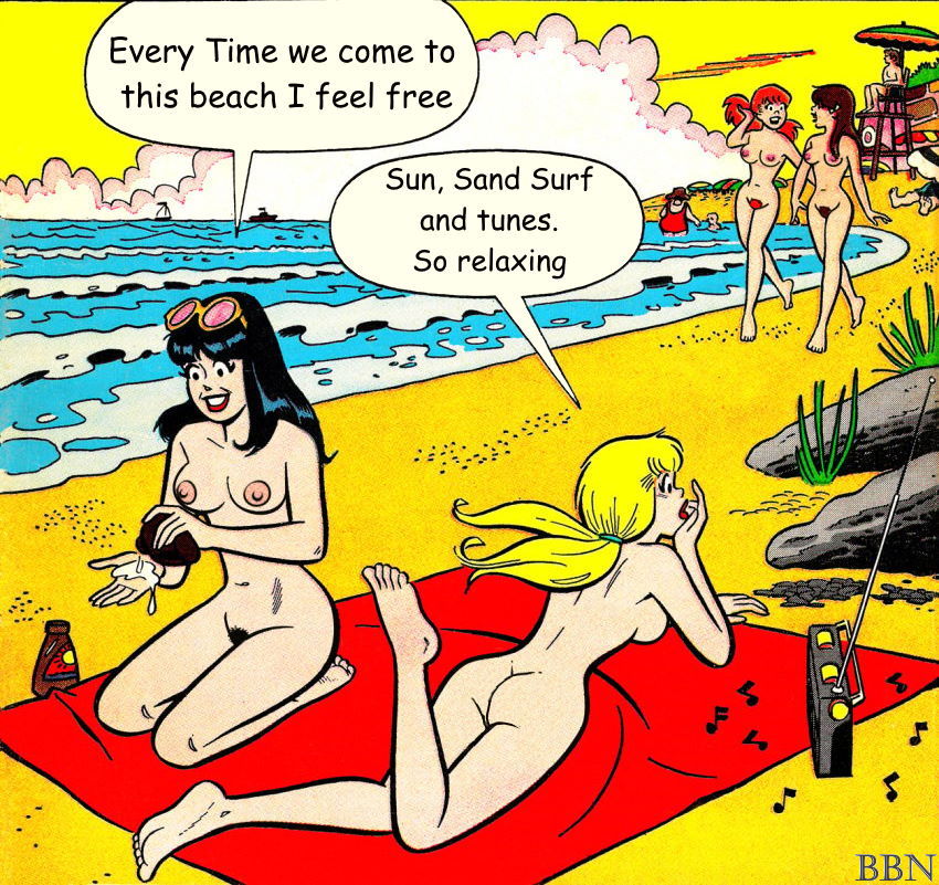 Naturist cartoon — Relaxing