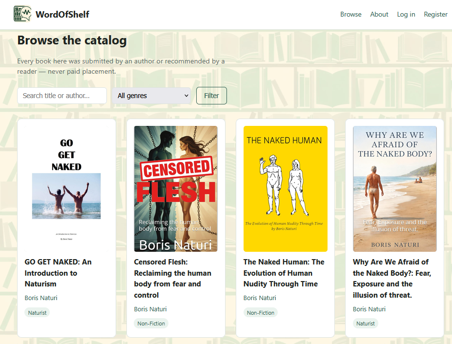 New Online Library - new authors get a chance to be seen